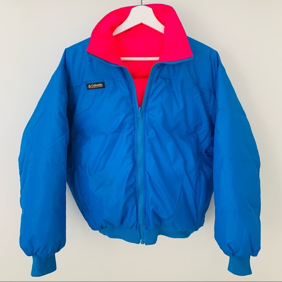 Columbia Jackets & Blazers - Columbia Vintage Neon Down Reversible Puffer - L